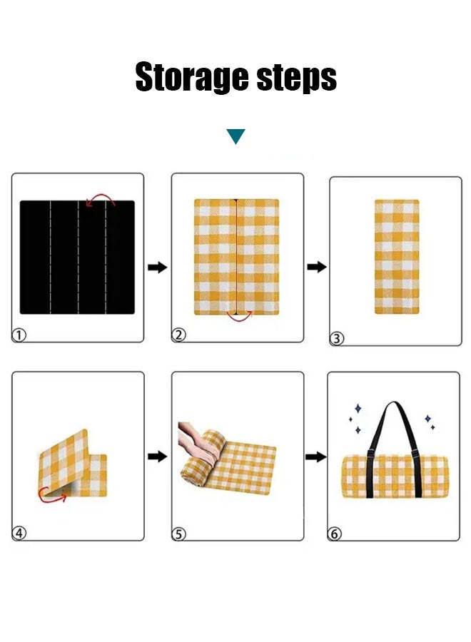 APEX 200×200cm Picnic Blanket,Beach Mat, Extra Large Waterproof Waterproof Foldable Blanket, Portable Picnic Mat, Camping Grass Picnic Blanket for 8 Adults Outdoor Picnic Mat, Camping Outdoor Activities Supplies - Image 5