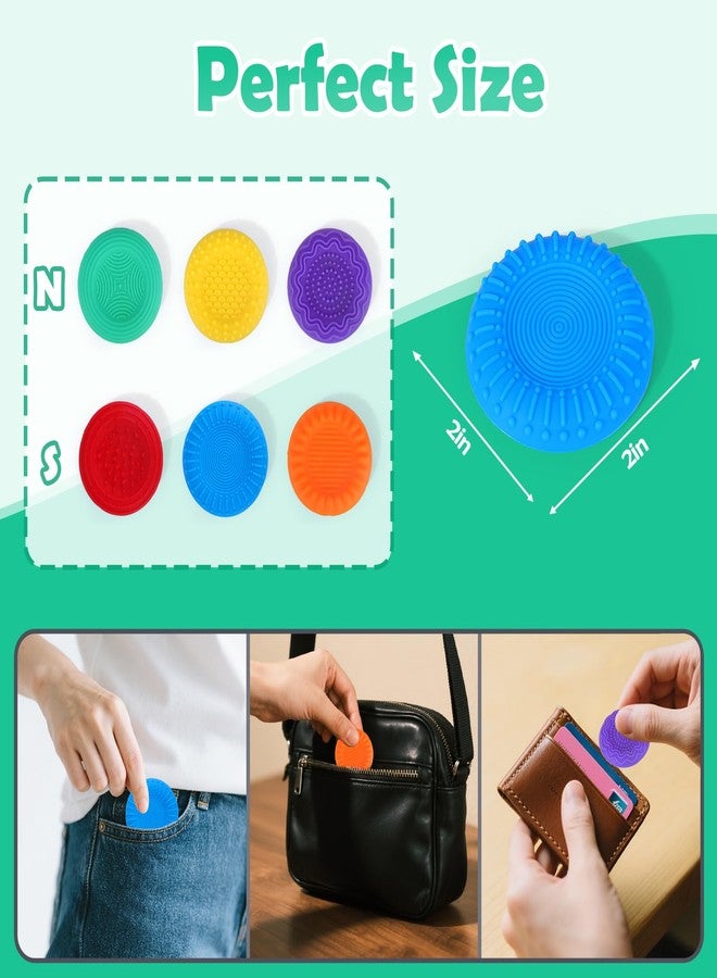 بوسوها ألعاب بوسوها لتخفيف التوتر للكبار - عبوة من 6 قطع من السيليكون، منزلقات لتخفيف التوتر، مناسبة للفصول الدراسية والمكاتب، ألعاب حسية 2 في 1 للسفر، تساعد على التهدئة، وتخفيف التوتر، ومناسبة للأشخاص المصابين بالتوحد واضطراب فرط الحركة ونقص الانتباه، هدايا مناسبة للبالغين من الرجال والنساء - Image 3