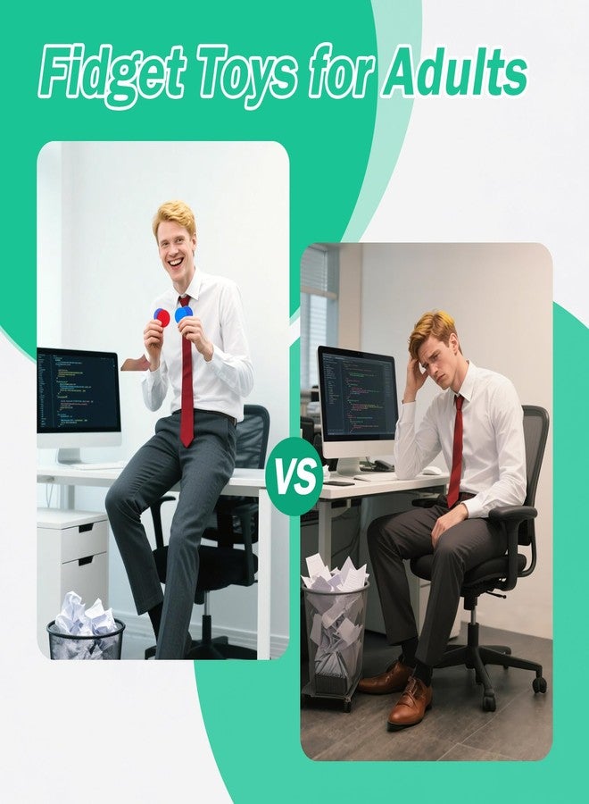 بوسوها ألعاب بوسوها لتخفيف التوتر للكبار - عبوة من 6 قطع من السيليكون، منزلقات لتخفيف التوتر، مناسبة للفصول الدراسية والمكاتب، ألعاب حسية 2 في 1 للسفر، تساعد على التهدئة، وتخفيف التوتر، ومناسبة للأشخاص المصابين بالتوحد واضطراب فرط الحركة ونقص الانتباه، هدايا مناسبة للبالغين من الرجال والنساء - Image 4