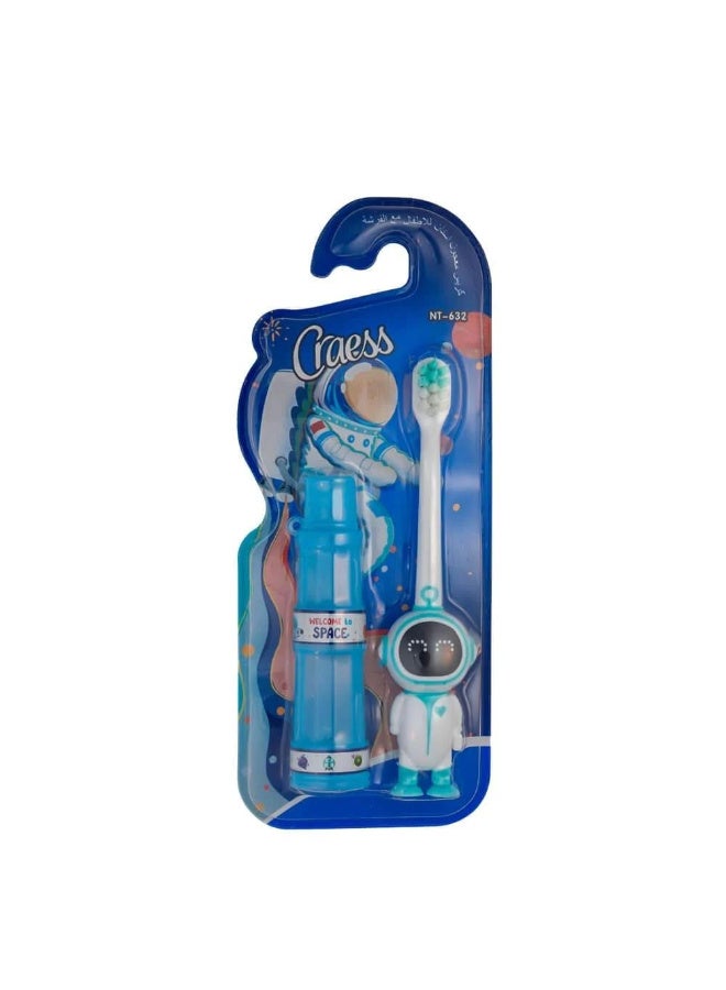 Craess Toothbrush Ultra Soft Bristles For Kids With Toy , Multicolored