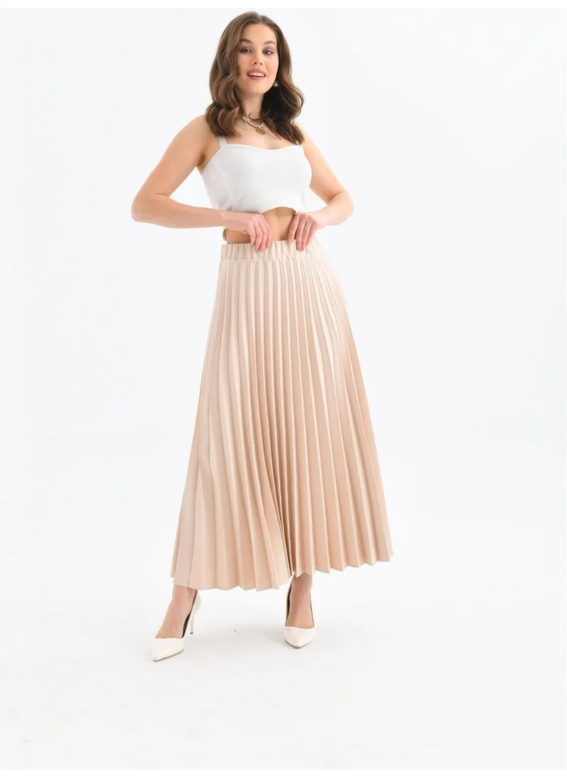 جارمي Women's Pleated Skirt Stone