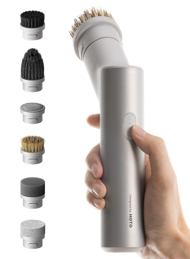 HOTO فرشاة تنظيف كهربائية لاسلكية HOTO، فرشاة تنظيف صحون مقاومة للماء IPX7، فرشاة تنظيف الحمام، قوة قصوى 22 رطل-بوصة، جهاز تنظيف قوي مع 9 رؤوس فرشاة للمطبخ، الحوض، الحمام، الدش، البلاط - Image 1