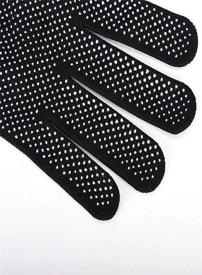 Heega Choice of Champion Cotton Gloves with PVC Dotted for Tennis for Soft Ball Only (Black, 1 Pair) - Image 3