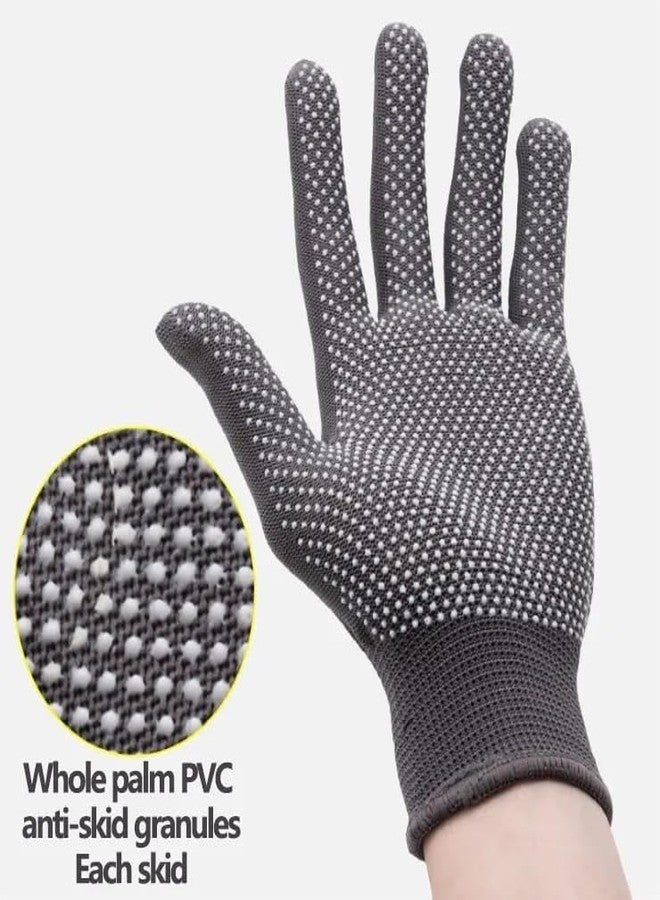 Heega Choice of Champion Cotton Gloves with PVC Dotted for Tennis for Soft Ball Only (Black, 1 Pair) - Image 4