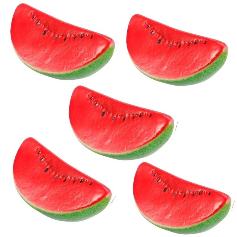 SINGAA Artificial Fruits for Home,Car,Fruit Shop,Photography Decoration and Kids Teaching Materials∣ Apple∣ Orange∣ Grapes ∣ Pomegranate∣ Mango∣ Banana (Pack of 5) (Watermelon) - Image 1