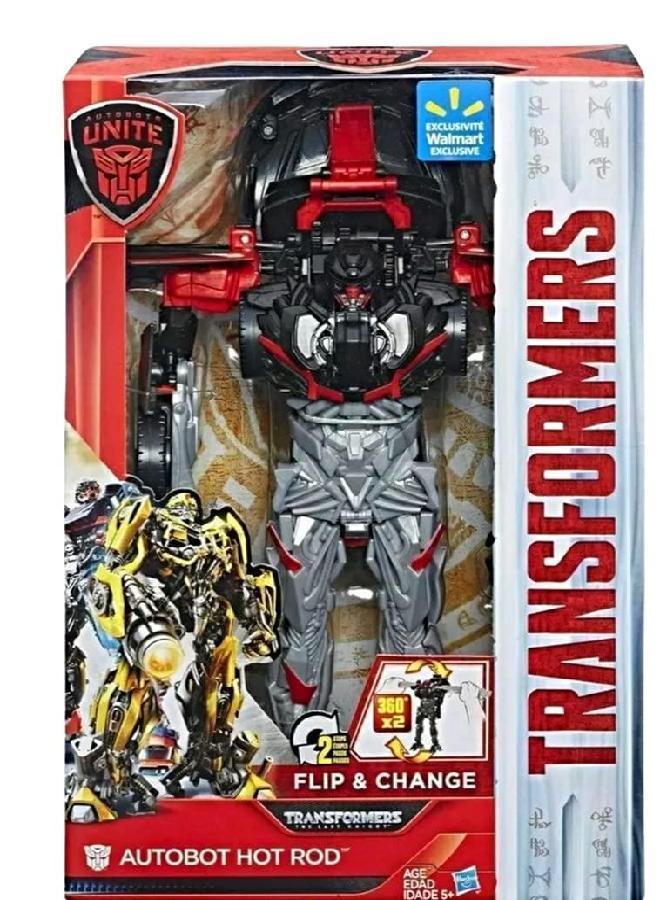 Transformers: The Last Knight Autobots Unite 11-inch Flip & Change Autobot Hot Rod - Image 2