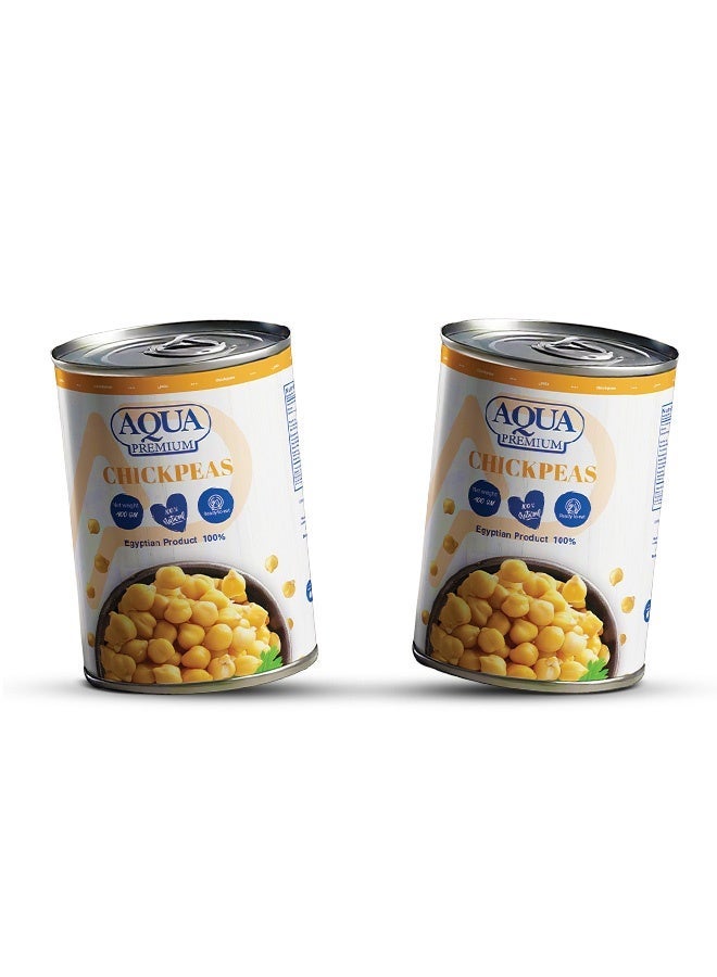 AQUA PREMIUM Chickpeas easy open 400 grams Pack of 2 - Image 1