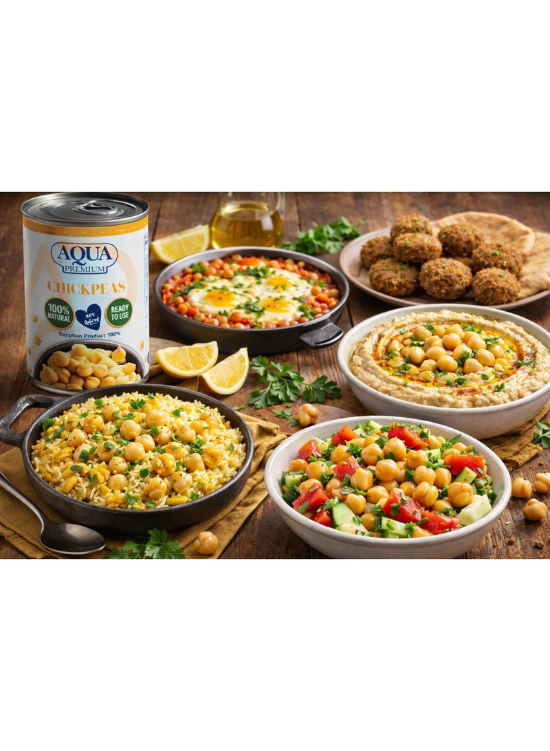 AQUA PREMIUM Chickpeas easy open 400 grams Pack of 2 - Image 3
