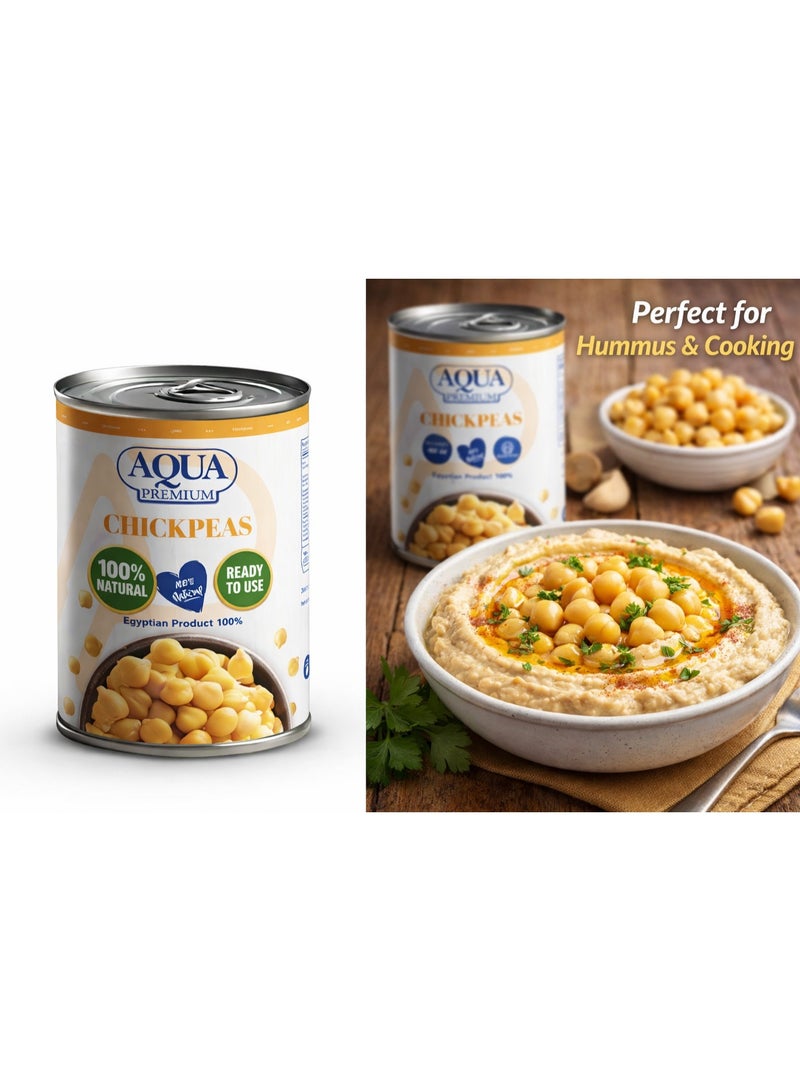 AQUA PREMIUM Chickpeas easy open 400 grams Pack of 2 - Image 4
