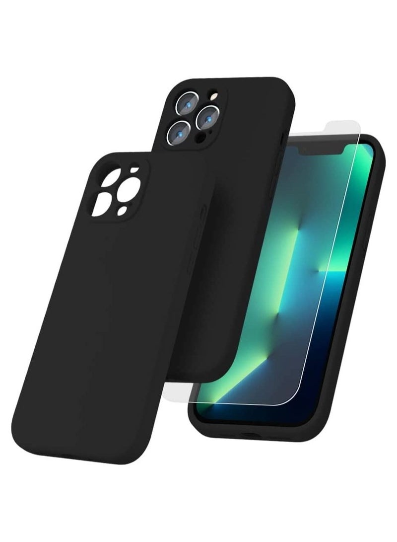 Silicone Magnetic Case for iPhone 13 Pro Max with 2 Pack Tempered Glass Screen Protector Magsafe Case  - Image 1