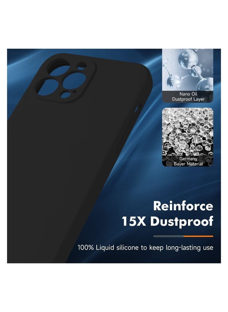 Silicone Magnetic Case for iPhone 13 Pro Max with 2 Pack Tempered Glass Screen Protector Magsafe Case  - Image 4