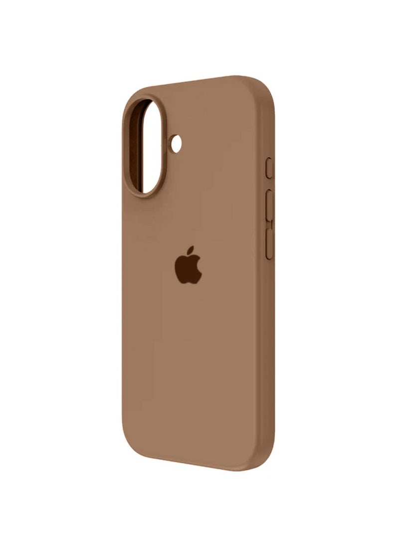 Wtech Apple iPhone 17 5G 2025 Luxury Premium Quality Liquid Silicone Case Cover (MCRPSN) - Dark Brown - Image 3