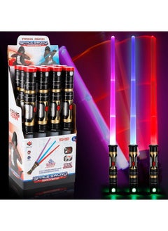 12 Pack: Led Light Up Sabers Set Color Changing Motion Sensitive Retractable Swords With Fx Sound Effects For Themed Parties Bulk Party Favors And Cosplay
