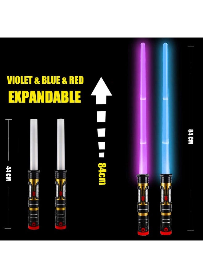 Liberty imports - 12 Pack: Led Light Up Sabers Set Color Changing Motion Sensitive Retractable Swords With Fx Sound Effects For Themed Parties Bulk Party Favors And Cosplay - Image 1