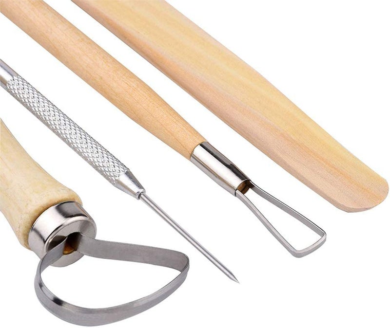 URBAN BOX 19Pcs Pottery Tools Clay Sculpting Carving Tool Set Contains Most Essential Wooden Clay Tools for Potters - Image 4