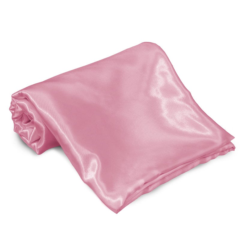 Homiest Pink Satin Flat Sheet Queen Flat Sheet Only  Queen Top Sheet Silky Bedding Flat Sheet for Queen Mattress  Luxury & Ultra Soft Flat Bed Sheet Single Flat Sheets Sold Separately - Image 2