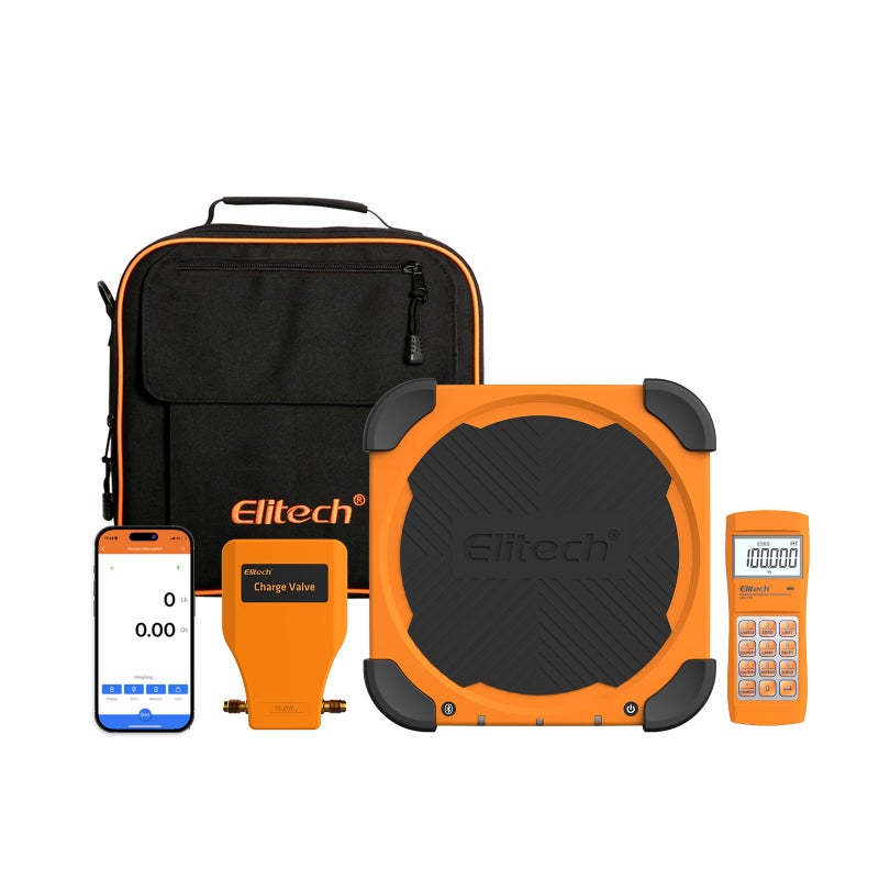 Elitech LMC310 Wireless Refrigerant Scale Freon Scale with Charging Valve 220 lbs100kg - Image 2