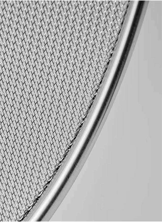 joyzzz - Stainless Steel Fine Mesh Oil Splash Guard With Silicone Handle Prevents Hot Oil Splashes and Keeps the Kitchen Clean - Image 1