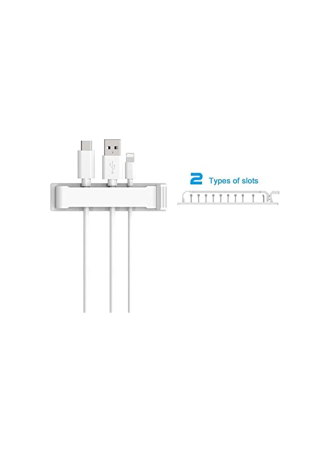 Green Tiger Cable Clips, 6 Pack Self Adhesive Cord Holders, 10 Slots Cord Organizer Charger Cable Management - Image 5