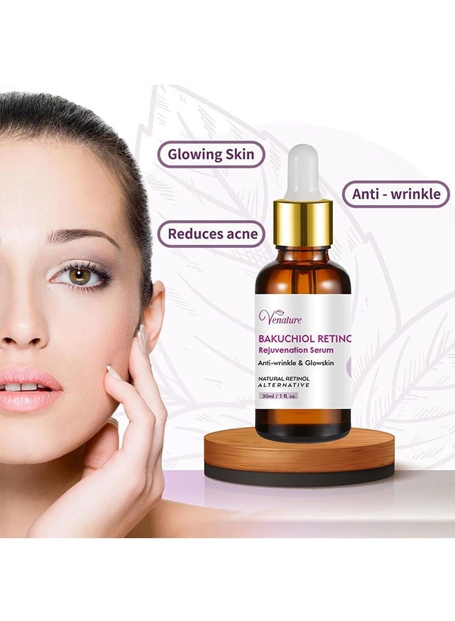 Venature Bakuchiol Rejuvenating Serum 30ml, Face Serum for Wrinkles and Reduce Wrinkles - Image 4