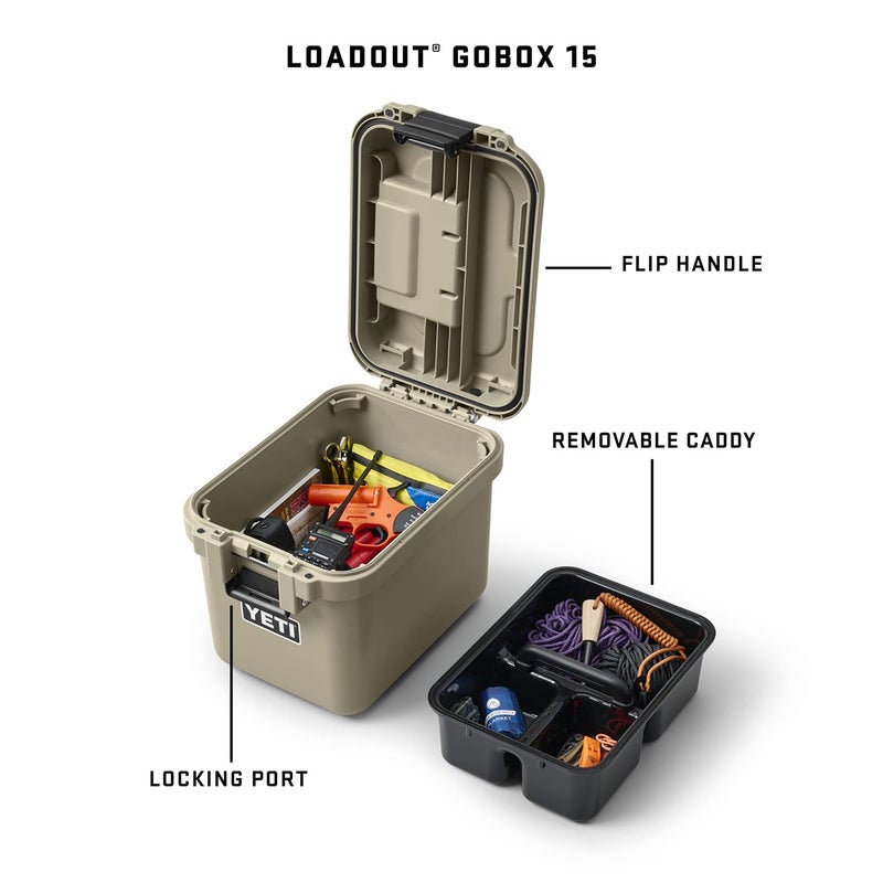 Yeti LoadOut GoBox 15 Divided Cargo Case, King Crab - Image 2
