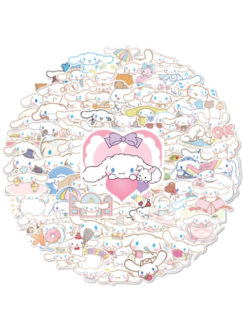 100 قطعة من ملصقات الفينيل المقاومة للماء على شكل كلب سينامورول الكرتونية - Image 1