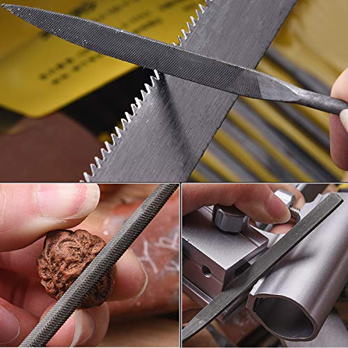 KALIM 2 Sets Carbon Steel File and Diamond File(Total 12pcs), Suitable for Metal, Wood, Jewelry, Model, DIY and Nearly All Uses, Packed in A Carry Bag. - Image 5