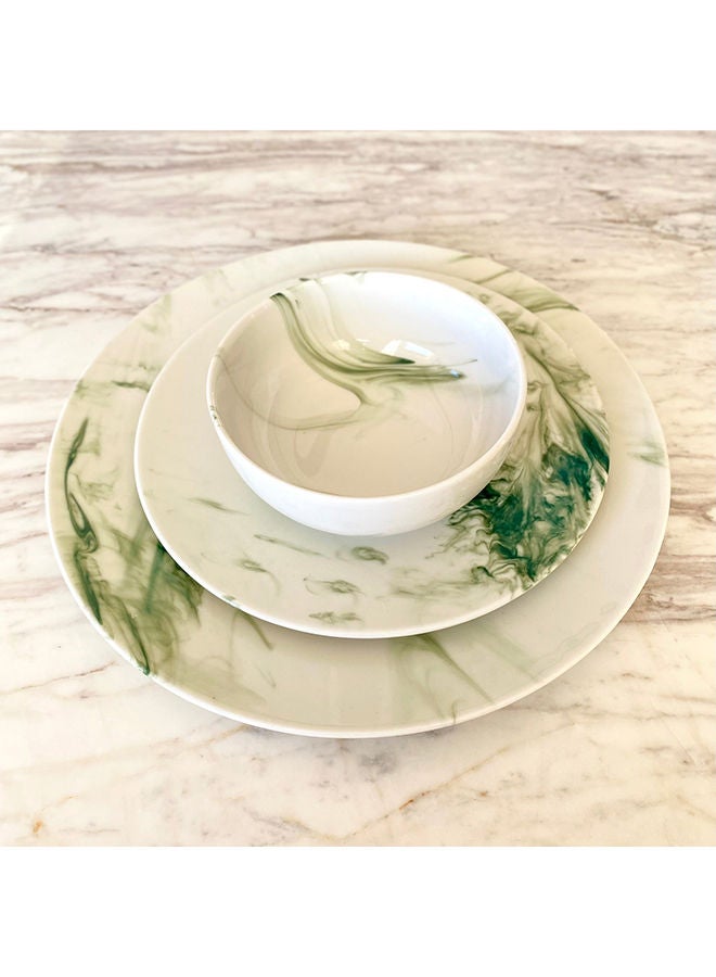 Home Pro 24-Piece Porcelain Marble Green Set - Image 1