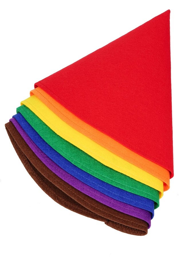 Fengek 7 Packs Christmas Gnome Hats, Felt Cone Dwarf Hats for Unisex Adults Teens Elf Hat for Halloween Party Supplies, 7 Colors - Image 4