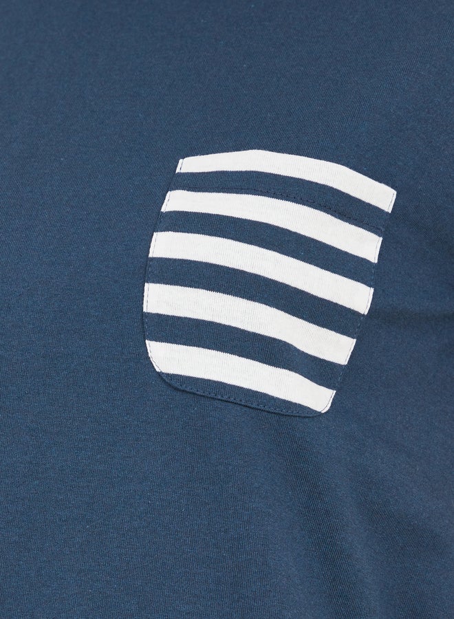 Styli Cotton Striped Pocket T-Shirt and Pyjama Set - Image 4