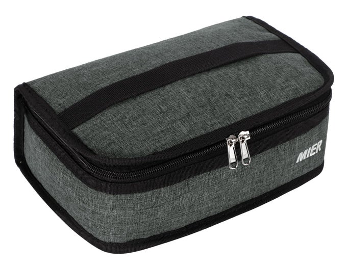 PORTABLE THERMAL INSULATED COOLER BAG MINI LUNCH BAG FOR KIDS GREY
