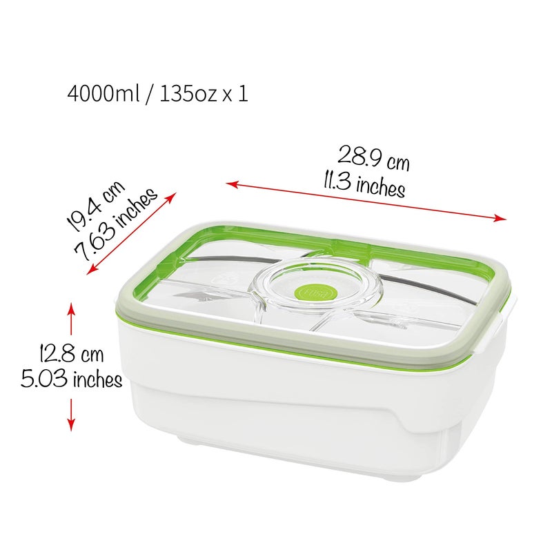 FOSA Vacuum Bread Box 4L (135oz) â€“ Airtight Bread Saver Container for Homemade Loaf, Artisan Bread, Pastries & Food Storage (Pump Sold Separately) - Image 4