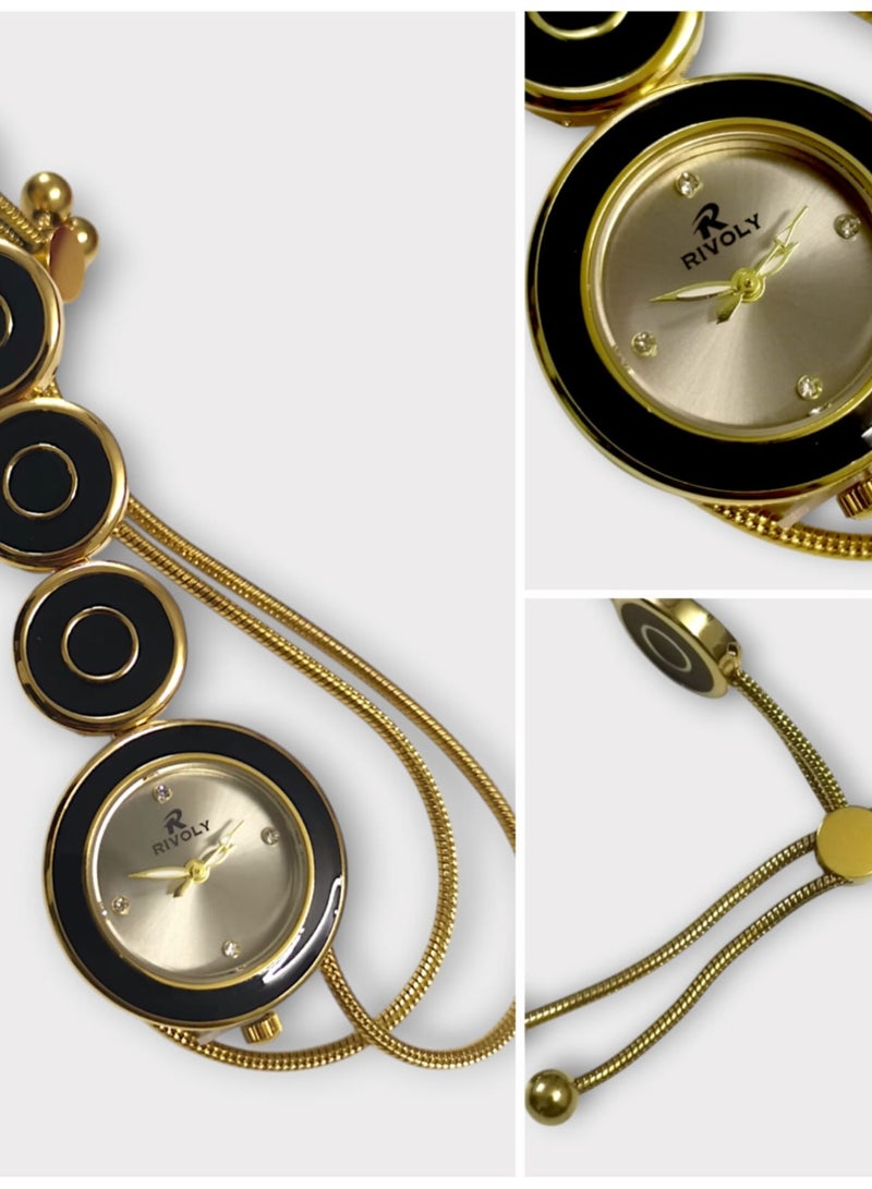 Rivoli Elegant women's stainless-steel set consisting of a waterproof watch with a set of bracelets, rings, necklaces, and earrings - Image 3