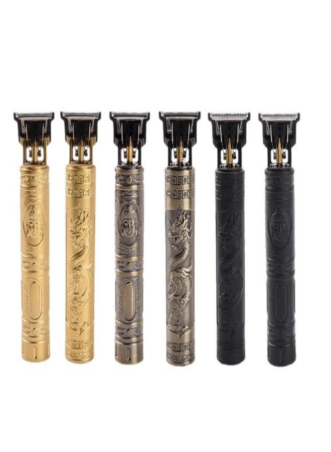 ماكينة تشذيب الشعر القابلة لإعادة الشحن - رأس قص من الفولاذ المقاوم للصدأ، محرك قوي للغاية، قبضة مريحة، ضوضاء منخفضة، أداة حلاقة لاسلكية للرجال - شحن USB - Image 2