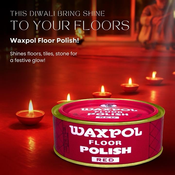 Waxpol Floor Polish Red 400 g | Gloss Enhancer for Cement Floors, Tiles, Vinyl, Marble & Hard Flooring - Image 2