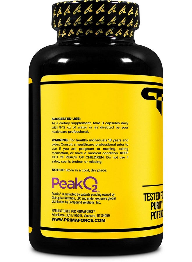 Primaforce Peak O2 Performance Mushroom Powered Oxygen Absorption Booster (180 Capsules) (2,000 mg Per Serving, 60 Servings) - Athletic Performance Supplement, Ultimate Mushroom Blend - Image 3