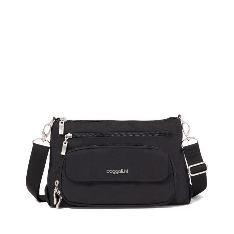 Baggallini Original Everyday 11x7.5 Crossbody Bags for Women RFID Protected Lightweight Nylon Zippered Travel Purse - Image 1