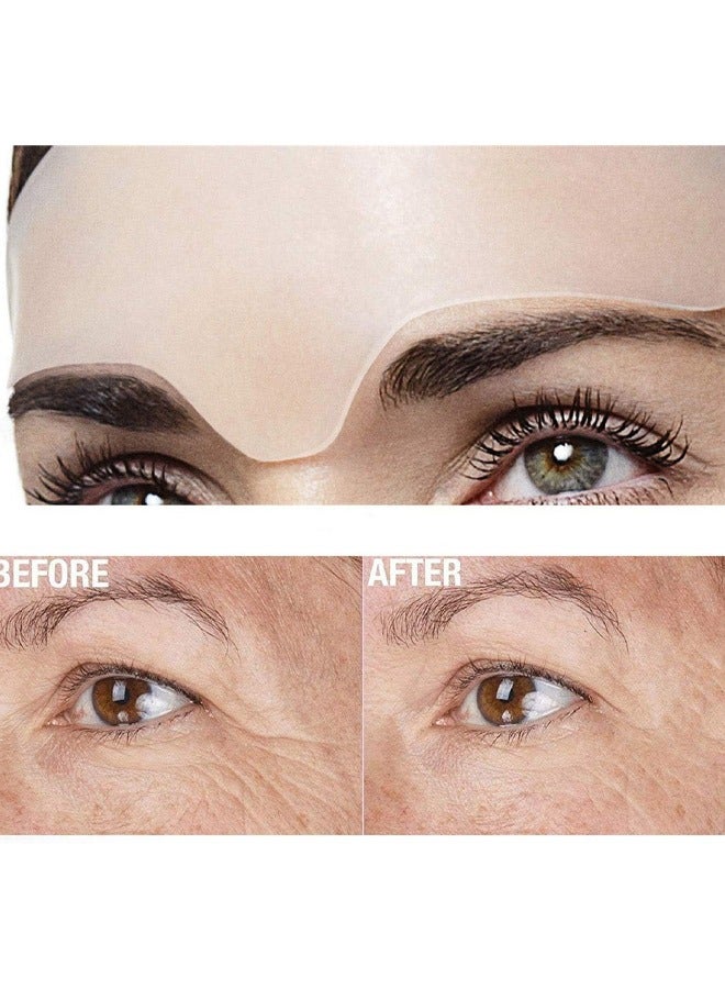 مجموعة من 7 وسادات سيليكون لتجاعيد العين، ورقع للعين، ورقع للجبهة، وقناع علاج للعناية بالبشرة مضاد للشيخوخة، ورقع لتقليل تجاعيد الجلد قابلة لإعادة الاستخدام للجبهة والفم والعينين وخطوط الابتسامة - Image 2