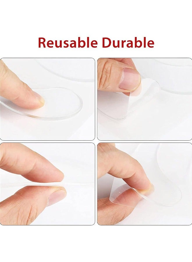 مجموعة من 7 وسادات سيليكون لتجاعيد العين، ورقع للعين، ورقع للجبهة، وقناع علاج للعناية بالبشرة مضاد للشيخوخة، ورقع لتقليل تجاعيد الجلد قابلة لإعادة الاستخدام للجبهة والفم والعينين وخطوط الابتسامة - Image 4