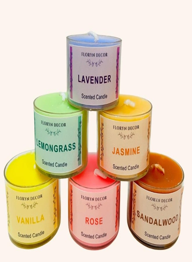 FLORYN DECOR LUXE شموع معطرة صغيرة من فلورين ديكور لوكس لتزيين المنزل | شموع للإهداء والعلاج العطري والديكور | مجموعة هدايا من الشموع المعطرة للرجال والنساء (6) - Image 2