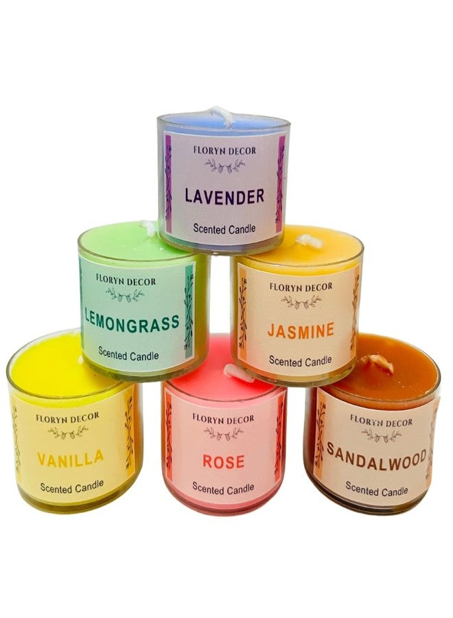 FLORYN DECOR LUXE شموع معطرة صغيرة من فلورين ديكور لوكس لتزيين المنزل | شموع للإهداء والعلاج العطري والديكور | مجموعة هدايا من الشموع المعطرة للرجال والنساء (6) - Image 1