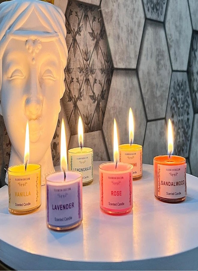FLORYN DECOR LUXE شموع معطرة صغيرة من فلورين ديكور لوكس لتزيين المنزل | شموع للإهداء والعلاج العطري والديكور | مجموعة هدايا من الشموع المعطرة للرجال والنساء (6) - Image 3