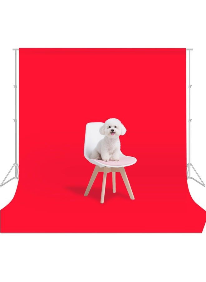 LYLYCTY 5x7ft Photography Studio Non-Woven Bright Red Backdrop - Solid Color Simple Background LY092 - Image 1