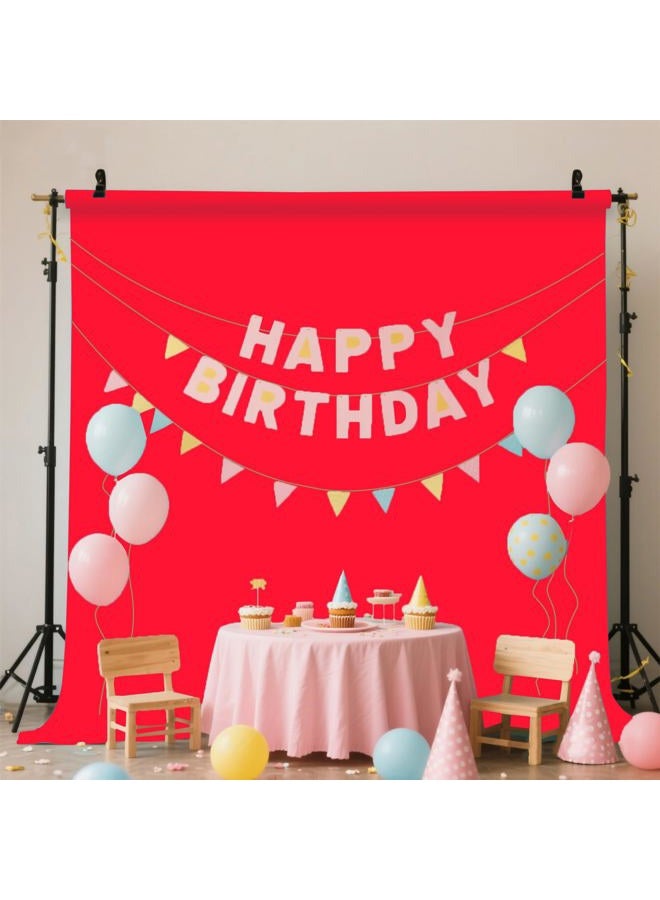 LYLYCTY 5x7ft Photography Studio Non-Woven Bright Red Backdrop - Solid Color Simple Background LY092 - Image 2