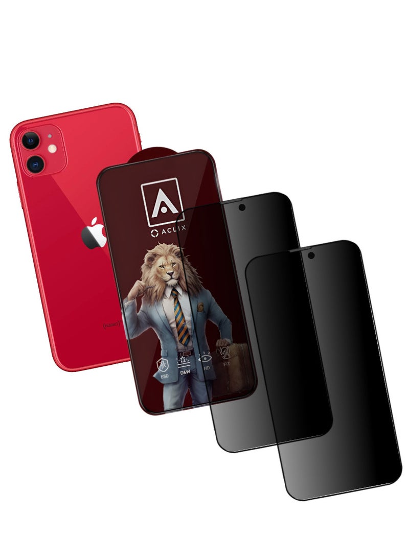 ACLIX 2 Pieces Antistatic ESD Dustproof Premium Quality High Definition Tempered Glass Screen Protector Designed For  iPhone 11 - Image 1