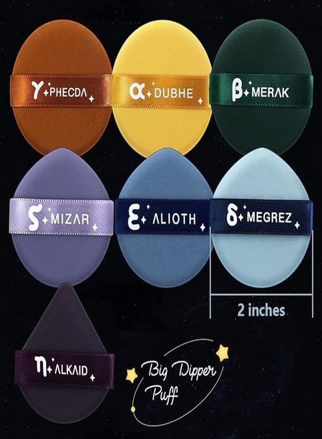 LOVHIDE Constellation Makeup Puff Set - 7 Pcs Face Powder & Foundation Blending Sponge with Storage Box | Soft Reusable Cosmetic Puffs for Smooth Application & Touch-Ups | Travel-Friendly Beauty Tools Kit - Image 3