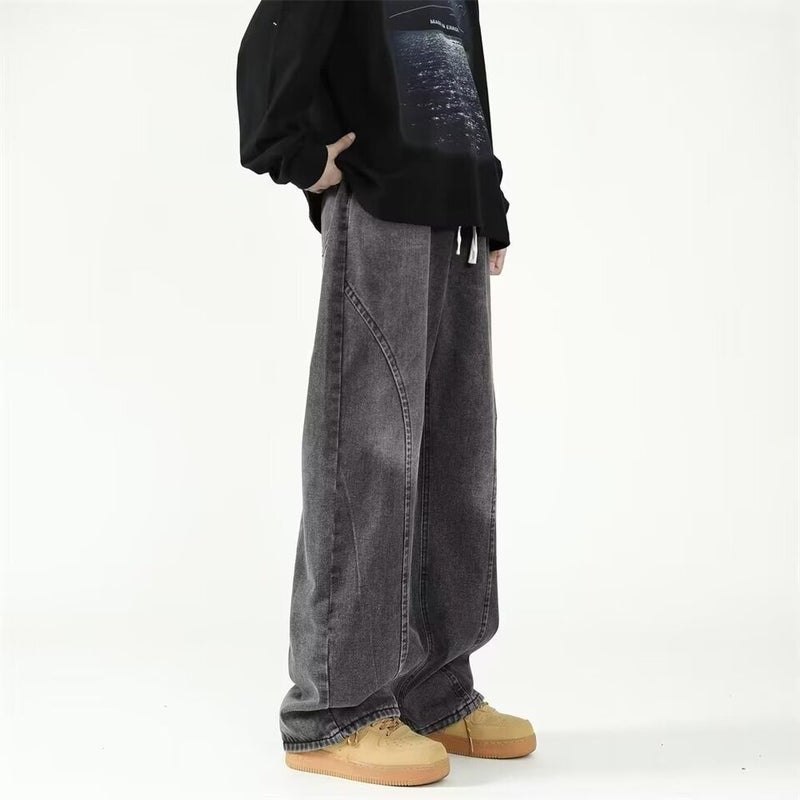 Unisex Classic Denim Jeans Loose Fit Daily Outdoor Wear - Image 1