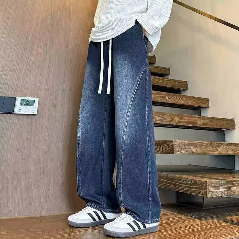 Unisex Classic Denim Jeans Loose Fit Daily Outdoor Wear - Image 3