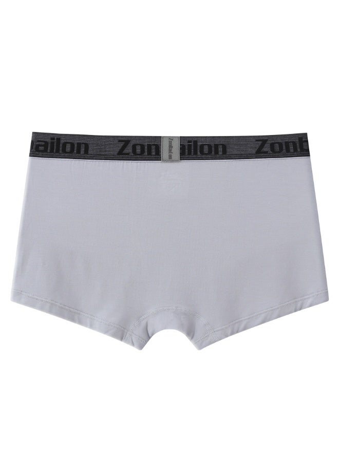 Zonbailon Men's Bamboo Fiber Boxer Briefs, Open Fly U Pouch Breathable Soft Stretch Underwear for Men, Sizes M-3XL - Image 2