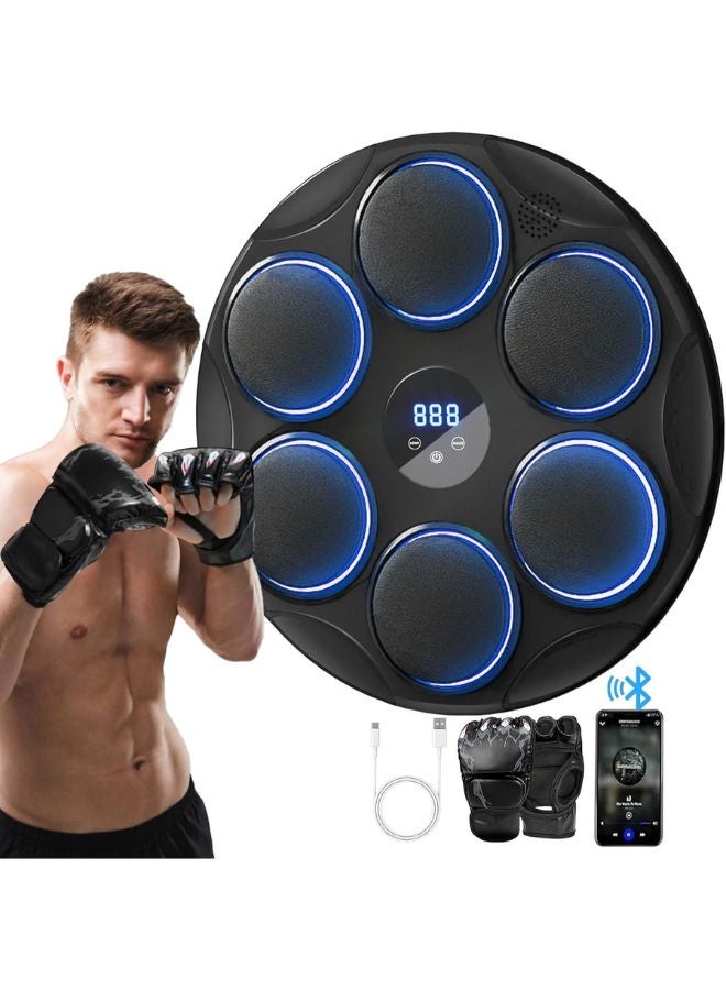 Generic Music Boxing Machine, Boxing Equipment with Boxing Gloves, Boxing Machine Wall Mounted Music Bluetooth Trainer Punching Workout Machine for Adults - Image 1